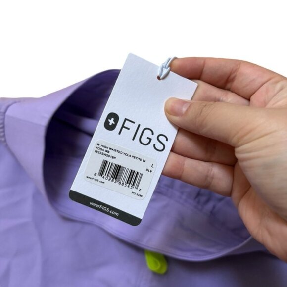 Figs Purple High Waisted Yola Petite Yoga Pants Size Large New with tags - Picture 7 of 7